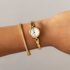 Vintage Gianni Accardi Pearl Diamond Gold Watch