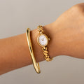 Vintage Seiko Oval Twist Gold Watch