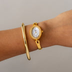Vintage Takeo Nishida Oval Gold Watch