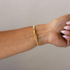 Vintage Andre Mouche Swiss White Cuff Gold Watch