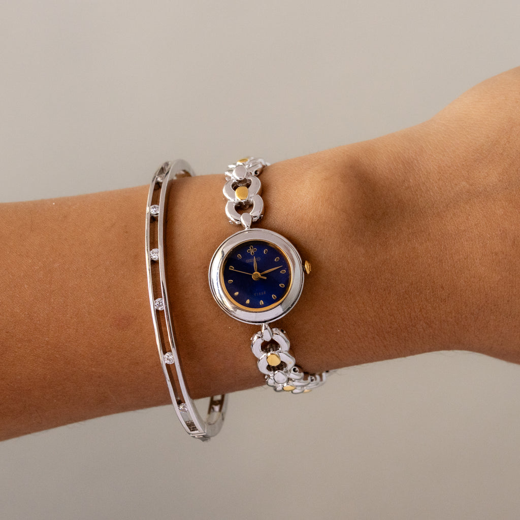 Vintage Seiko Azure Round Two Tone Watch