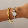 Vintage Marie Claire Beaded Two Tone Watch