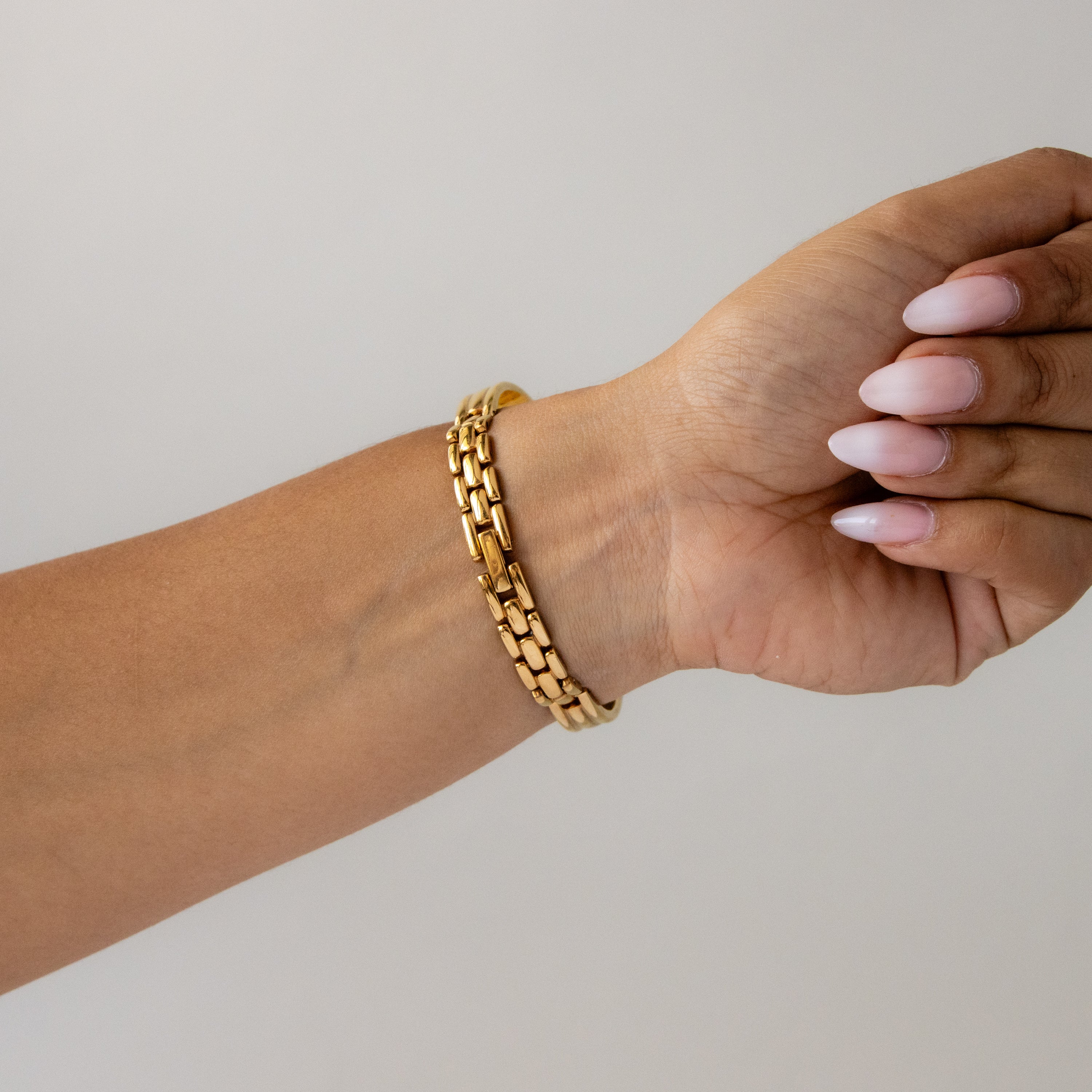 Vintage Balenciaga Swiss Pave Cuff Gold Watch