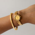 Vintage Balenciaga Swiss Pave Cuff Gold Watch