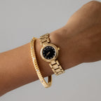 Vintage Raymond Weil Swiss Midnight Pave Gold Watch