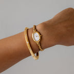 Vintage Citizen Oval Rope Gold Watch
