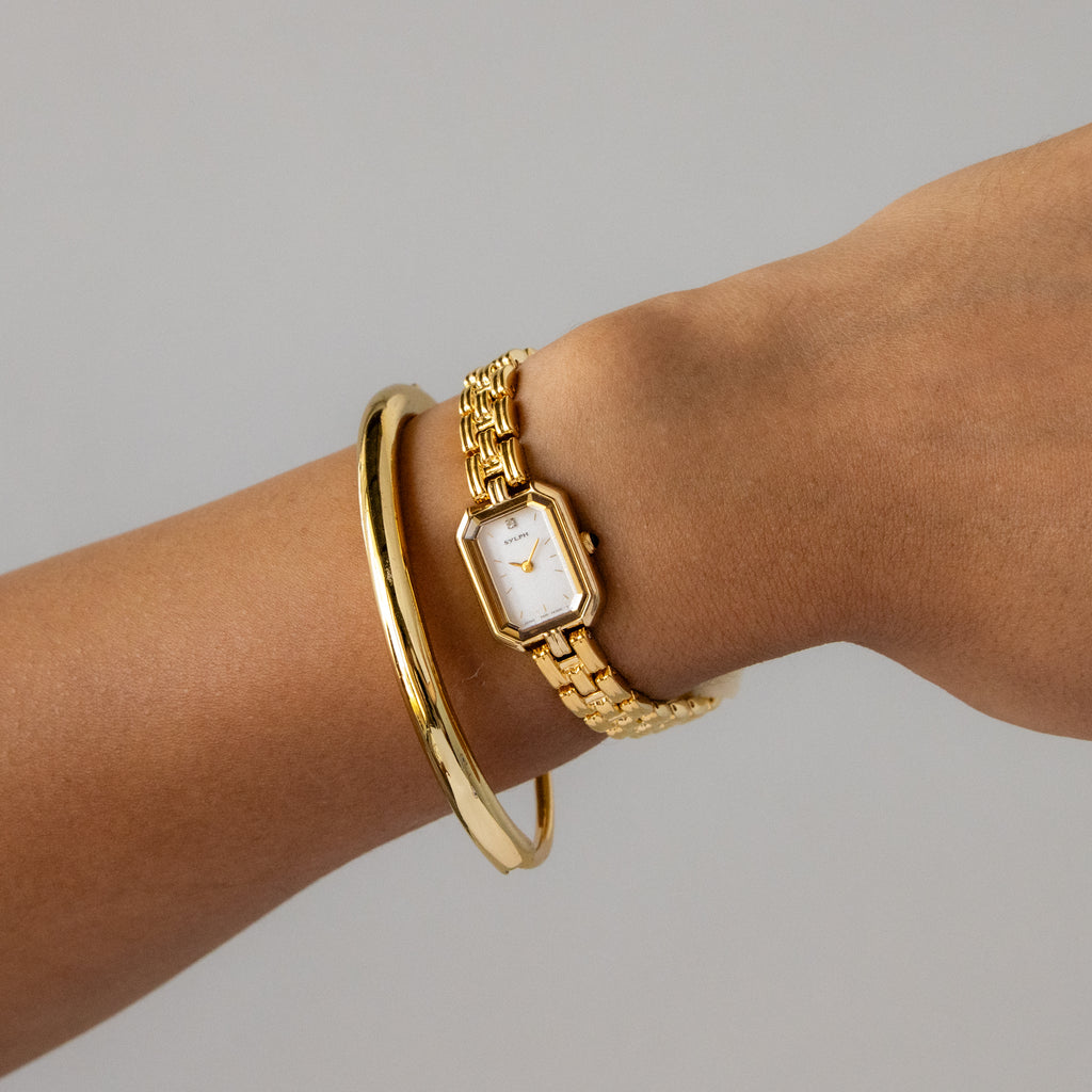 Vintage Citizen Rectangular Shimmer Gold Watch