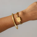 Vintage Seiko Square Thin Strap Gold Watch