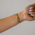 Vintage Essence Swiss Pave Beaded Gold Watch