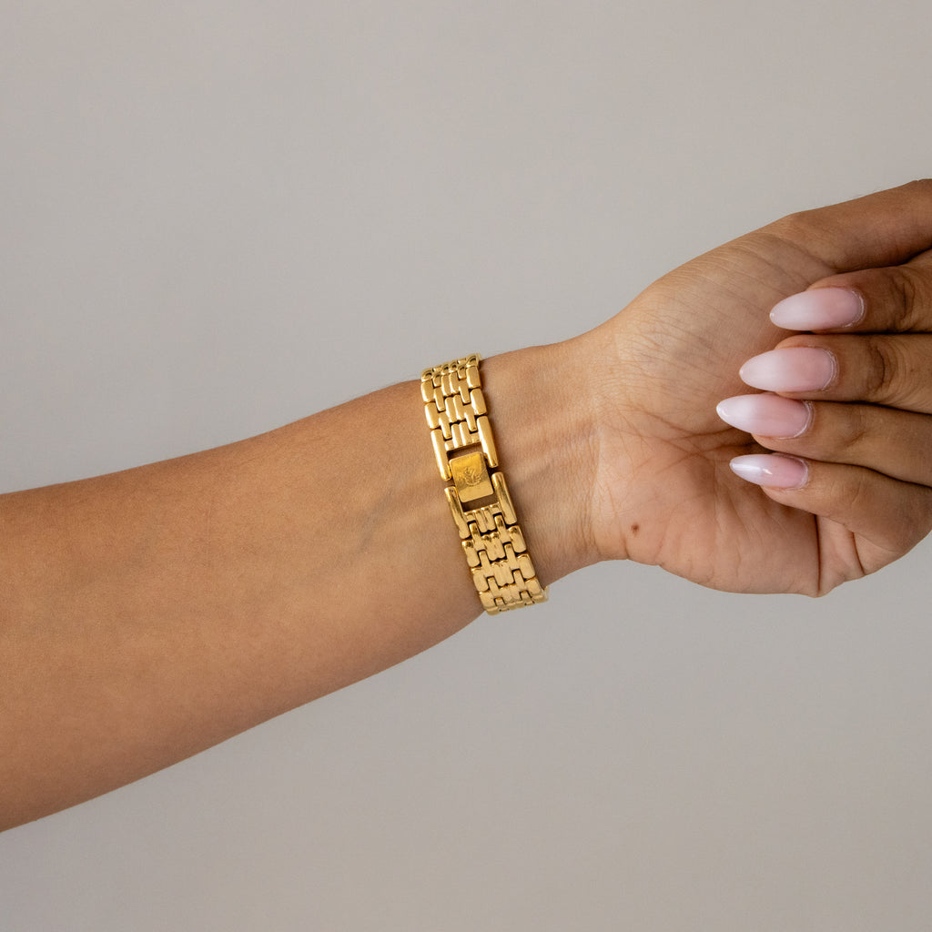 Vintage Francois Blin Pave Gold Watch