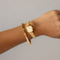 Vintage Orient Square Mesh Strap Gold Watch