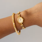Vintage Citizen Oval Diamond Filigree Gold Watch