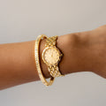 Vintage Elgin Swiss Round Pave Gold Watch