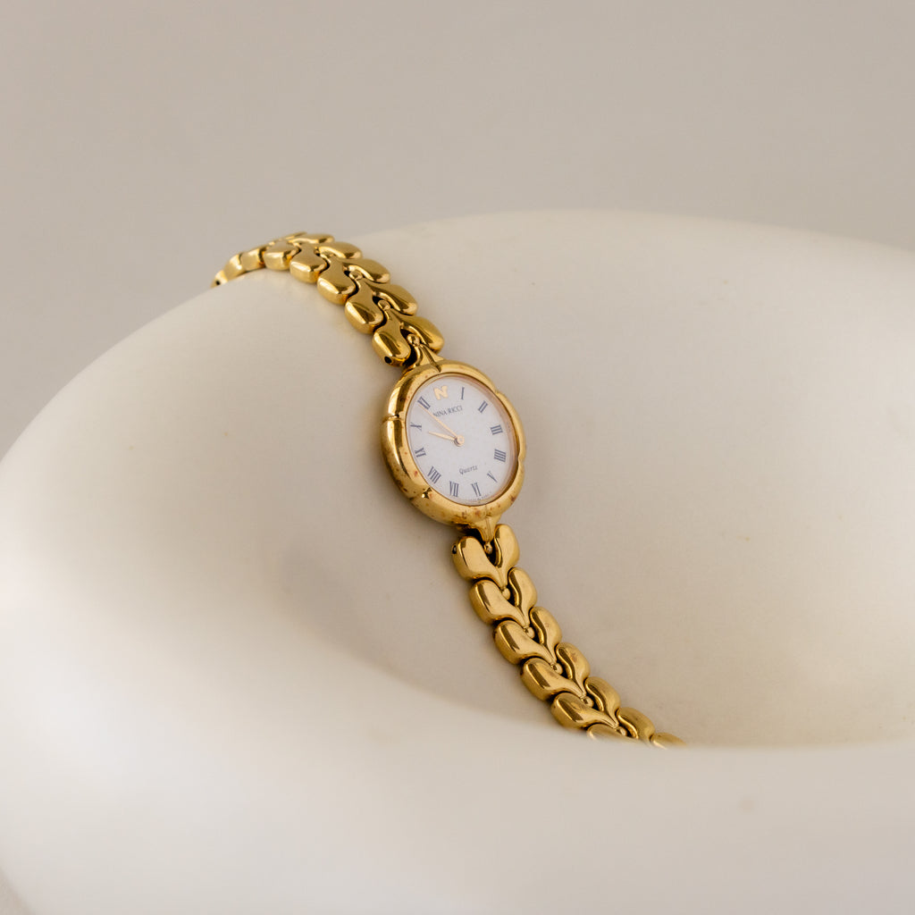 Vintage Nina Ricci Roman Gold Watch
