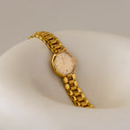 Vintage Christian Dior Swiss Octagonal Crystal Gold Watch