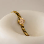 Vintage Essence Swiss Pave Beaded Gold Watch