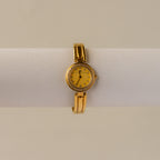Vintage Balenciaga Swiss Pave Cuff Gold Watch