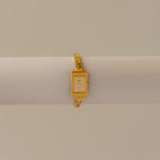 Vintage Harley Swiss Rectangular Gold Watch
