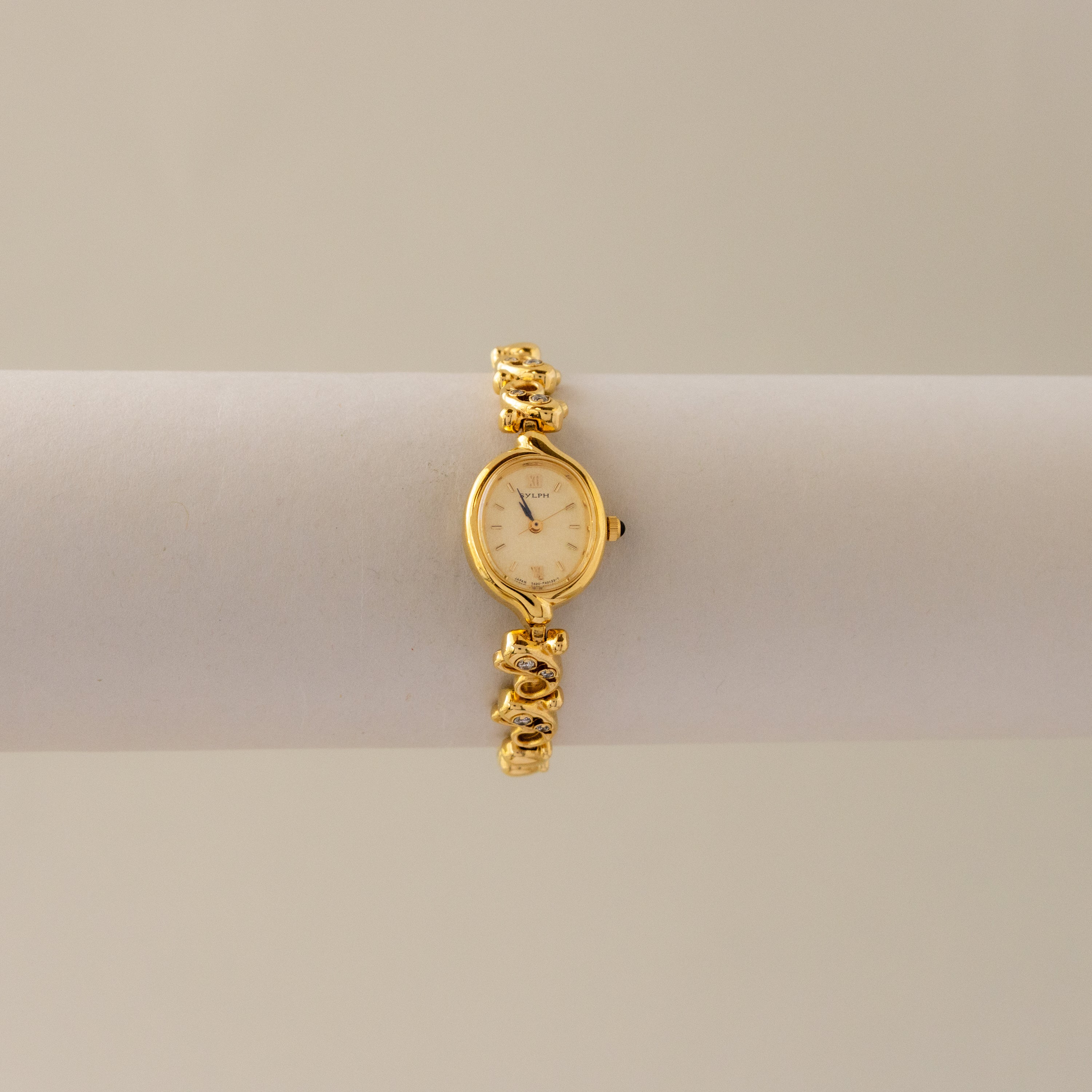 Vintage Citizen Oval Diamond Filigree Gold Watch