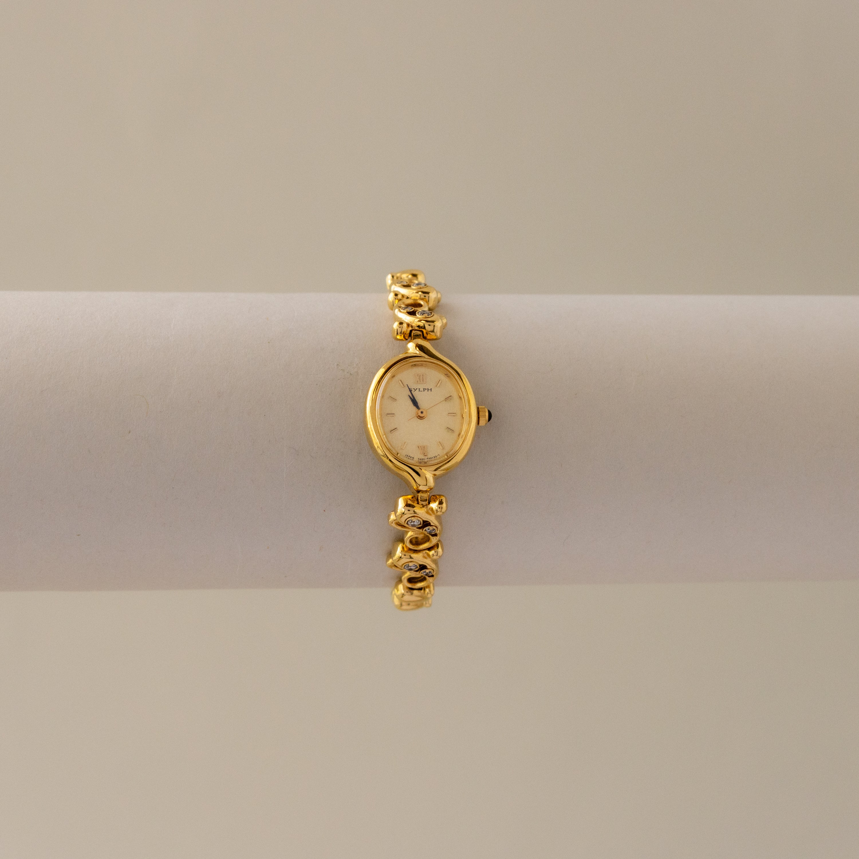 Vintage Ricoh Oval S-Link Gold Watch
