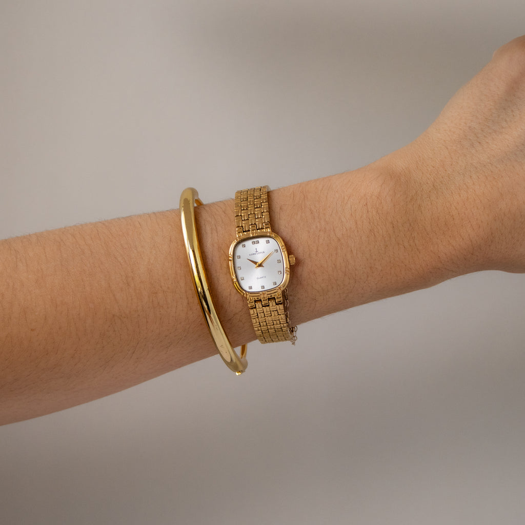 Vintage Lord Lotus Square Gold Watch