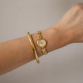 Vintage Orient Selene Round Gold Watch