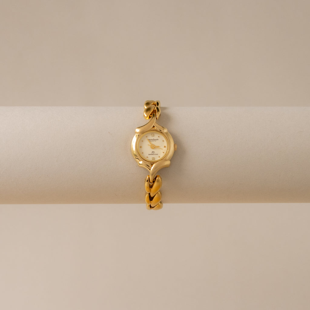 Vintage Valentino Moradei Round Gold Watch