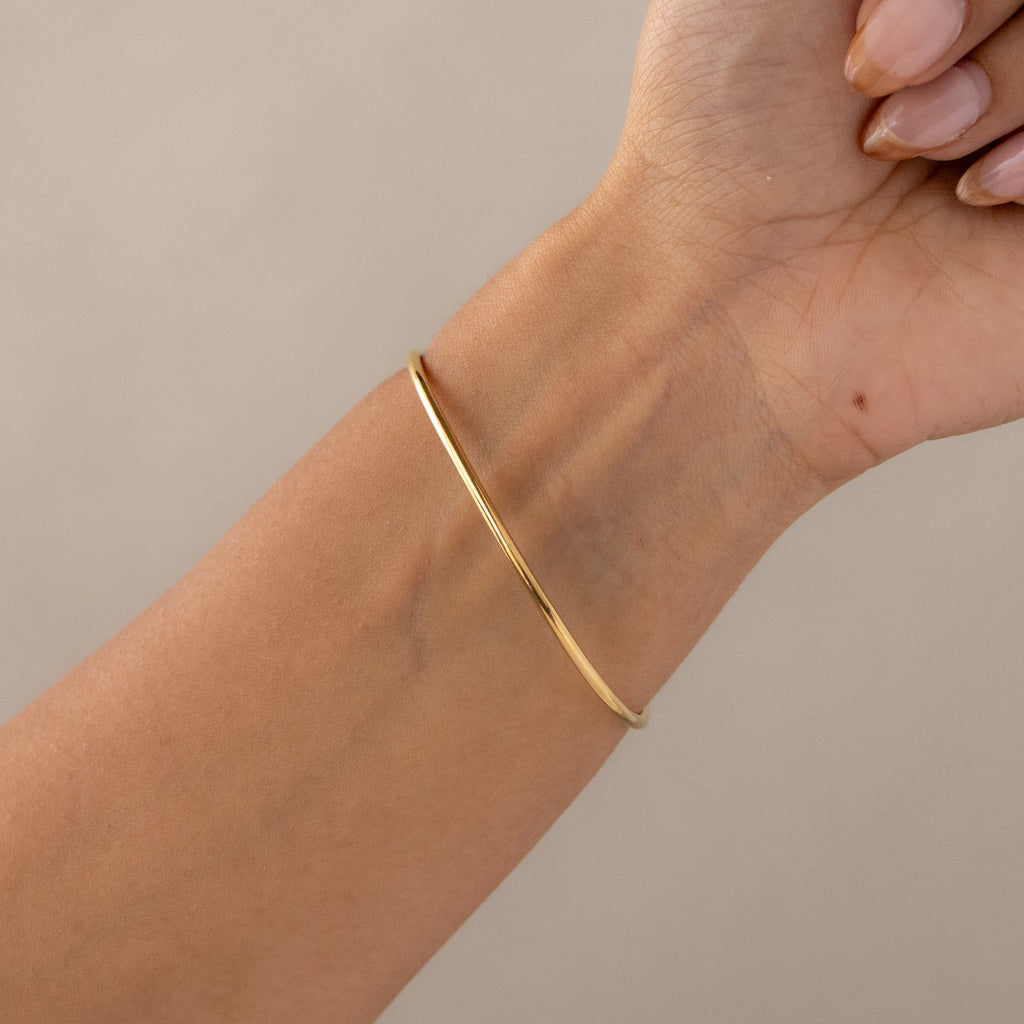 Vintage Christian Bernard Skinny Oval Cuff Gold Watch