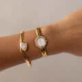 Vintage Tissot Swiss Royal Pave Gold Watch