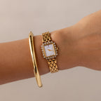 Vintage Roberta Di Camerino Diamond Rectangular Gold Watch