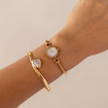 Vintage Dana Pave Ruby Gold Watch