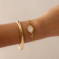 Vintage Dana Marquise Ruby Gold Watch