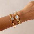 Vintage Roberta Di Camerino Ruby Crown Gold Watch