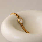 Vintage CYMA Round Sapphire Gold Watch