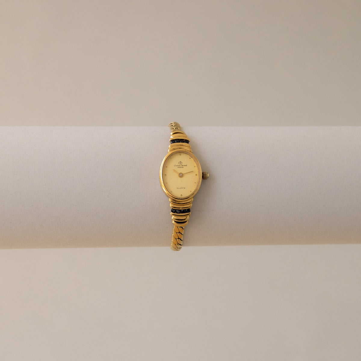 Vintage Christian Bernard Slim Oval Gold Watch
