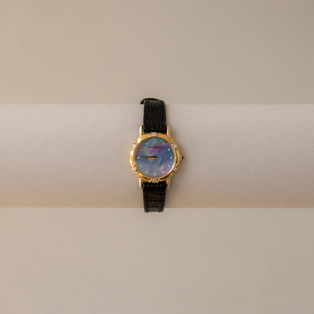 Vintage Nina Ricci Iridescent Gold Watch