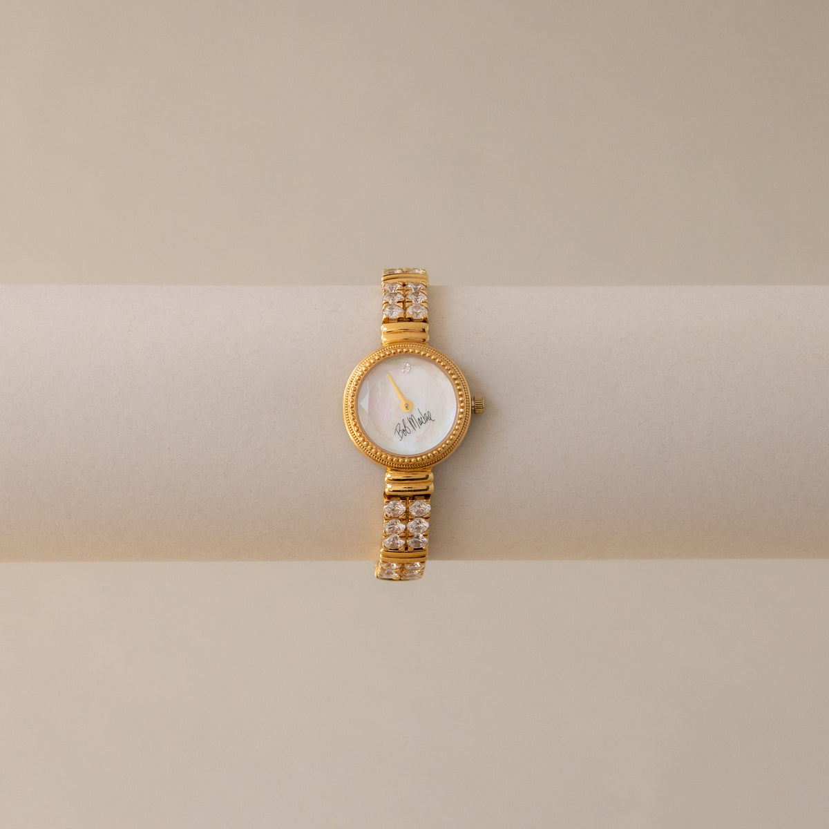 Vintage The Franklin Mint Diamond Strap Gold Watch