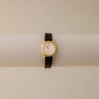Vintage Seiko Oval Diamond Frame Gold Watch