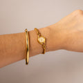 Vintage Seiko Ruby Twisted Chain Gold Watch