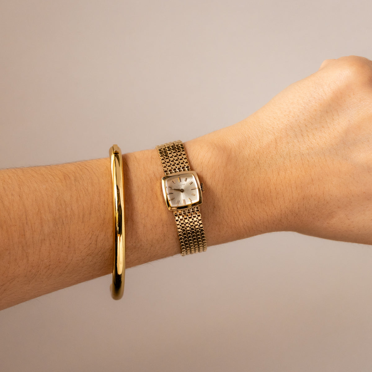 Rare Vintage Vendome Square Multi Strap Gold Watch