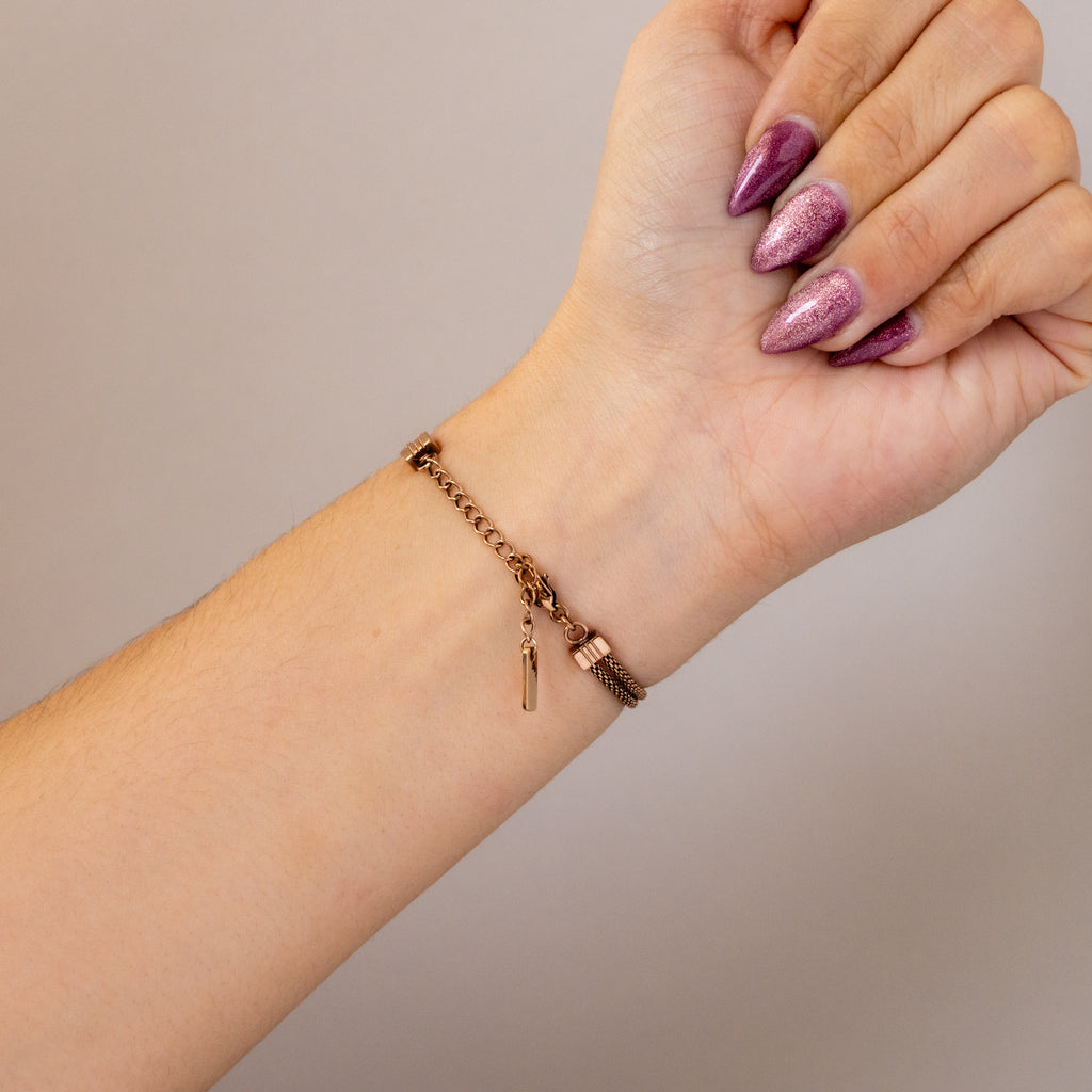 Vintage Sila Rope Chainlink Rose Gold Watch