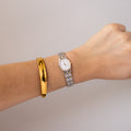Vintage Seiko Belfina Oval Chainlink Two Tone Watch