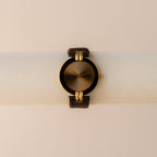 Vintage Christian Bernard Sleek Midnight Gold Watch