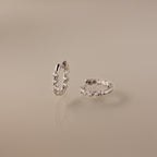 Inside Out Diamond Hoops Set in Silver