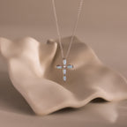 Marquise Opal Cross Necklace