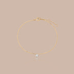 14K Gold Floating Diamond Pendant Bracelet