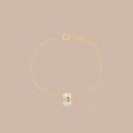 Solid Gold Bezel-Set Lab-Grown Pear Diamond Bracelet
