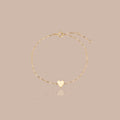 Solid Gold Heart Charm Bracelet