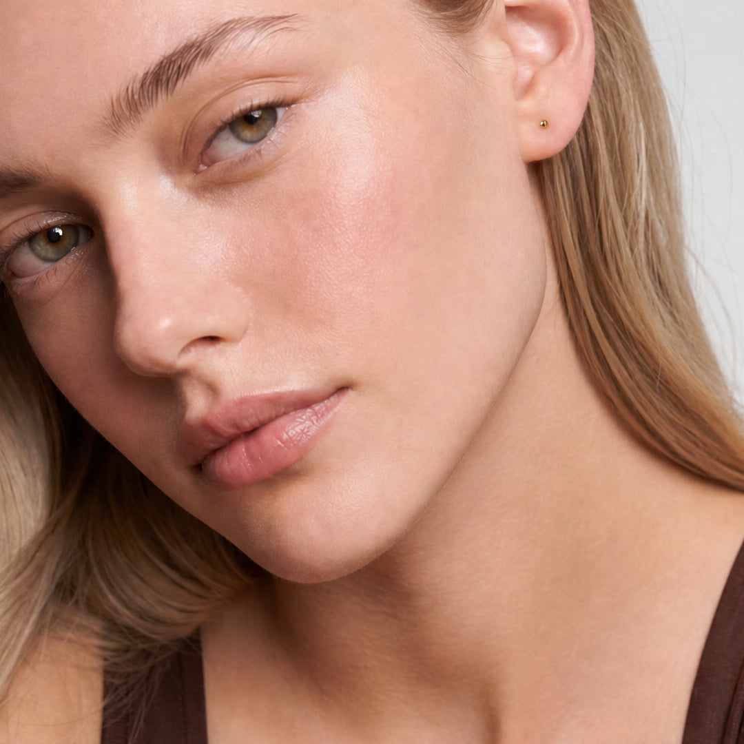 Solid Gold Essential Ball Stud Earrings