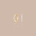 Solid Gold Lab-Grown Diamond Eternity Hoop Earrings